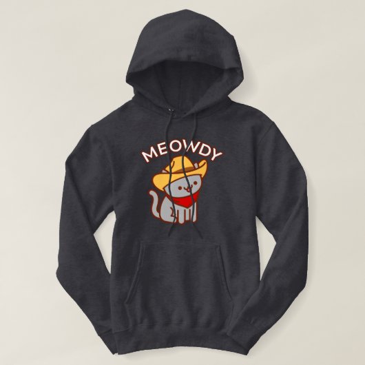 Funny Cat Hoodie - "MEOWDY" (Design vorne)