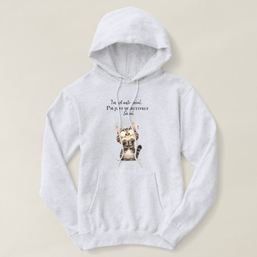 Funny Cat Hoodie - Zweckmäßig Unglaublich witzig S (Design vorne)