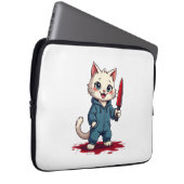 Funny Cat Horror Movies Niedliches Halloween für C Laptopschutzhülle (Vorne Rechts)