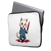 Funny Cat Horror Movies Niedliches Halloween für C Laptopschutzhülle (Vorderseite Links)
