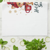 Funny Cat Hot Choco Season Merry Christmas Mom Dad Geschirrtuch (Gefaltet)