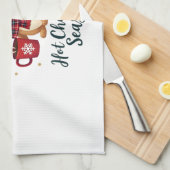 Funny Cat Hot Choco Season Merry Christmas Mom Dad Geschirrtuch (Viertel Falte)