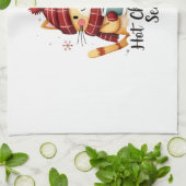Funny Cat Hot Choco Season Merry Christmas Mom Dad Geschirrtuch (Gefaltet)