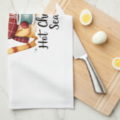 Funny Cat Hot Choco Season Merry Christmas Mom Dad Geschirrtuch (Viertel Falte)