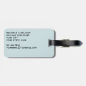 Funny Cat Humor Personalized Line Art Gepäckanhänger (Rückseite horizontal)