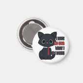 Funny Cat I Have No Idea Magnet (Vorderseite/Rückseite)