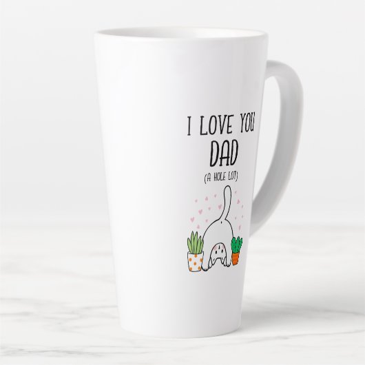 Funny Cat I Liebe Sie Vater A Hole Lot Milchtasse (Rechte Ecke)