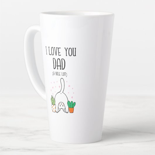 Funny Cat I Liebe Sie Vater A Hole Lot Milchtasse (Linke Ecke)