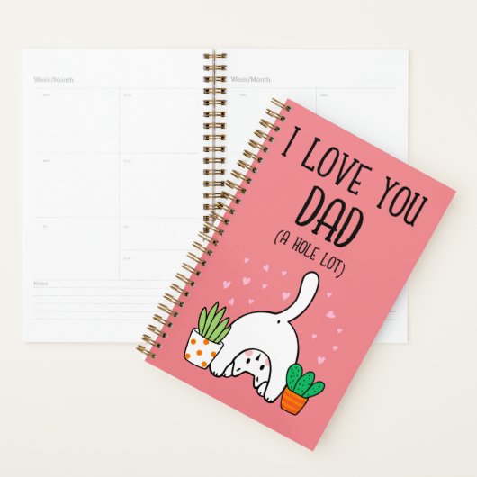 Funny Cat I Liebe Sie Vater A Hole Lot Planer (Anzeige)