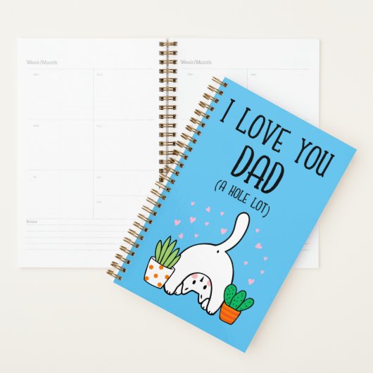 Funny Cat I Liebe Sie Vater A Hole Lot Planer (Anzeige)