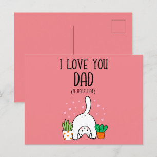 Funny Cat I Liebe Sie Vater A Hole Lot Postkarte