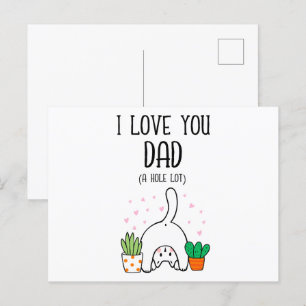 Funny Cat I Liebe Sie Vater A Hole Lot Postkarte