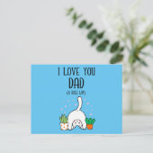 Funny Cat I Liebe Sie Vater A Hole Lot Postkarte (Stehend Vorderseite)