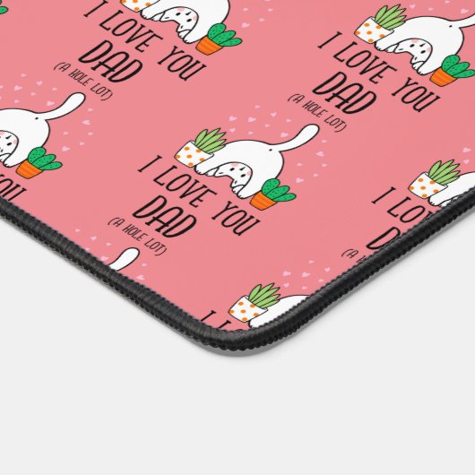 Funny Cat I Liebe Sie Vater A Hole Lot Schreibtischunterlage (Ecke)