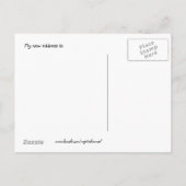 Funny Cat/ I ve Moved/New Address Ankündigungspostkarte (Rückseite)