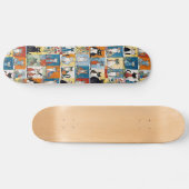 Funny Cat Illustrations Skateboard (Horizontal)