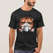 funny cat i'm grumpy deal with it T-Shirt (Vorderseite)