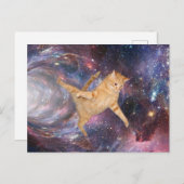 Funny Cat im Weltraum Galaxy Wurmloch Postkarte (Vorne/Hinten)