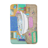 Funny Cat in Bath 665 Badematte (Vorderseite Vertikal)