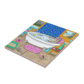 Funny Cat in Bath 665 Fliese (Seite)