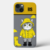 Funny Cat in Rain Boots - Cat Spaß Case-Mate iPhone Hülle (Rückseite)