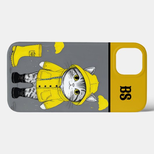 Funny Cat in Rain Boots - Cat Spaß Case-Mate iPhone Hülle (Rückseite (Horizontal))