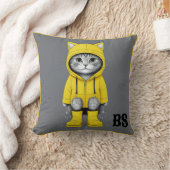 Funny Cat in Rain Boots - Cat Spaß Kissen (Decke)