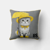 Funny Cat in Rain Boots - Cat Spaß Kissen (Rückseite)