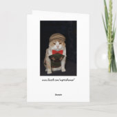 Funny Cat in Raute Sweater Customizable Card Karte (Rückseite)