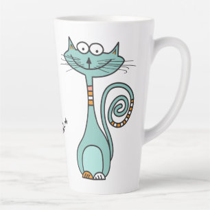 Funny Cat individuelle Name Latte Tasse