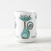 Funny Cat individuelle Name Tasse (Mittel)