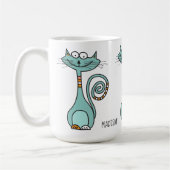 Funny Cat individuelle Name Tasse (Links)