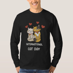 Funny Cat International Cat Day niedliches Haustie T-Shirt