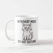 Funny Cat Introvert Modus nicht stören Tasse (Links)