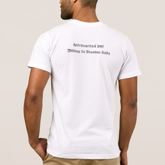 Funny Cat Introvert Shirt - Bearbeitbarer Text für (Rückseite)