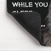 Funny Cat ist Nocturnal Evil Laugh Mousepad (Ecke)