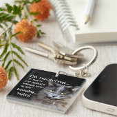 Funny Cat ist Nocturnal Evil Laugh Schlüsselanhänger (Vorderseite rechts)