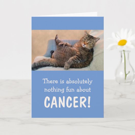 Funny Cat Joke Cancer Support Card Karte (Kleine Pflanze)