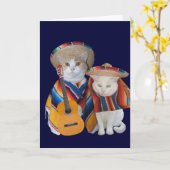 Funny Cat Jubiläum von Husband auf Spanisch Karte (Gelbe Blume)