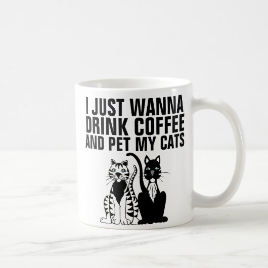 Funny Cat Kaffee Mugs, ich will.. Kaffeetasse (Rechts)