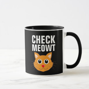 Funny CAT-Kaffeebeuge KARO MEOWT Tasse