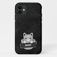 Funny Cat Kaffeedesign individuelle Name Case-Mate