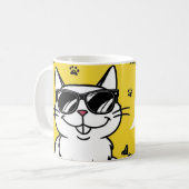 Funny Cat Kaffeetasse Cartoon Katze (Vorderseite Links)