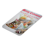Funny Cat Katzen Liebe Toe Bohnen Frohe Weihnachts Magnet (Linke Seite)
