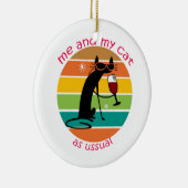 Funny Cat Keramik Ornament (Rechts)