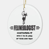 Funny Cat Keramikornament (Links)