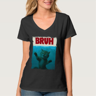Funny Cat Kitten Bruh Meme Funny Sprichwort Parody T-Shirt