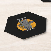 Funny Cat Kitten Halloween Design Crazy Cat Lo Untersetzer (angewinkelt)