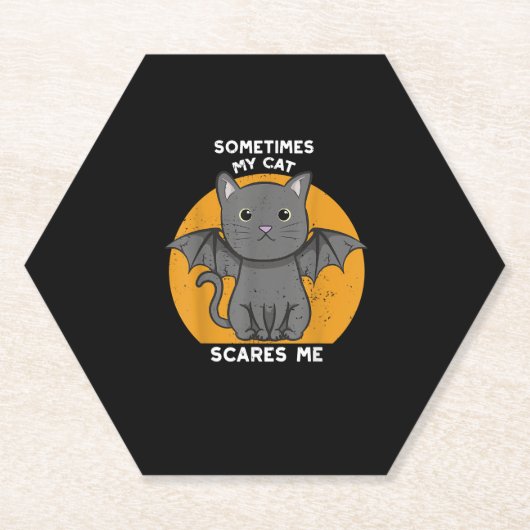 Funny Cat Kitten Halloween Design Crazy Cat Lo Untersetzer (Vorderseite)