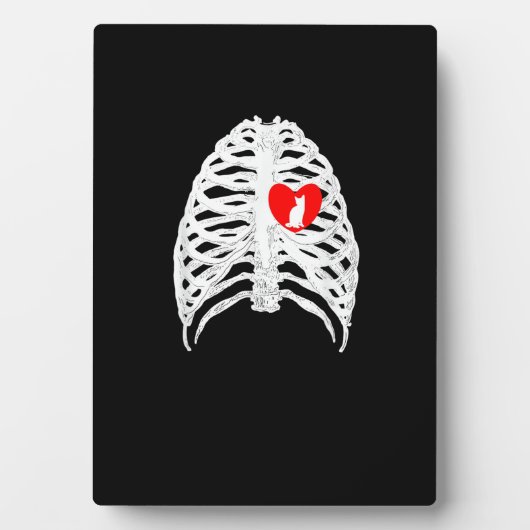Funny Cat Kitten Skeleton Halloween Kostümgeschenk Fotoplatte (Vorderseite)